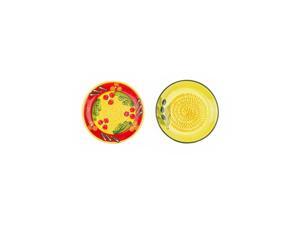Ceramic Garlic Grater 2 Pack - Red & Yellow Olive Ceramic Garlic Grater 2 Pack - Red & Yellow Olive