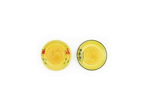 Ceramic Garlic Grater 2 Pack - Yellow Apple & Yellow Olive Ceramic Garlic Grater 2 Pack - Yellow Apple & Yellow Olive