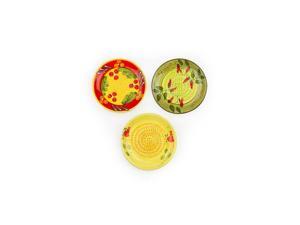 Ceramic Garlic Grater 3 Pack - Red, Green &Yellow Apple Ceramic Garlic Grater 3 Pack - Red, Green &Yellow Apple