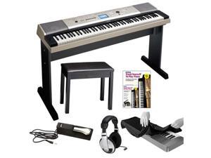 Yamaha YPG-535 88 Key Piano + Yamaha Padded Piano Bench, Piano Style Sustain Pedal, Stereo Headphones, Keyboard Dust Cover and Alfred's Teach Yourself to Play Piano Yamaha YPG-535 88 Key Piano + Yamaha Padded Piano Bench, Piano Style Sustain Pedal, Stereo Headphones, Keyboard Dust Cover and Alfred's Teach Yourself to Play Piano