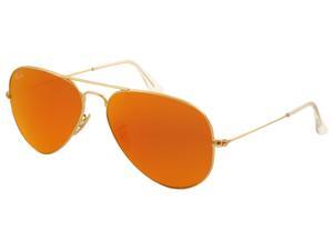 Ray-Ban RB3025 Large Aviator Sunglasses – Matte Gold / Orange Mirror - 112/69 58mm Ray-Ban RB3025 Large Aviator Sunglasses – Matte Gold / Orange Mirror - 112/69 58mm