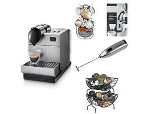 DeLonghi Silver Lattissima Plus Nespresso Capsule System with 13-Pc Espresso Set, Coffee Baskets, Coffee/ Espresso Descaler, and Handheld Milk Frother DeLonghi Silver Lattissima Plus Nespresso Capsule System with 13-Pc Espresso Set, Coffee Baskets, Coffee/ Espresso Descaler, and Handheld Milk Frother