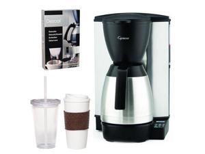 Capresso 48505 MT600 Plus 10-Cup Programmable Coffee Maker with Thermal Carafe + Coffee Mug & Iced Beverage Cup + Coffee/ Espresso Descaler Capresso 48505 MT600 Plus 10-Cup Programmable Coffee Maker with Thermal Carafe + Coffee Mug & Iced Beverage Cup + Coffee/ Espresso Descaler