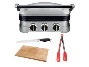 Cuisinart GR-4N Griddler Stainless Steel Grill/Griddle & Panini Press + Nylon Flipper Tong + Accessory Kit Cuisinart GR-4N Griddler Stainless Steel Grill/Griddle & Panini Press + Nylon Flipper Tong + Accessory Kit