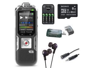 Philips DVT6000 Voice Tracer Digital Recorder with 3-Mic Auto Zoom Plus Black Voice Recorder with 8GB Deluxe Accessory Bundle Philips DVT6000 Voice Tracer Digital Recorder with 3-Mic Auto Zoom Plus Black Voice Recorder with 8GB Deluxe Accessory Bundle
