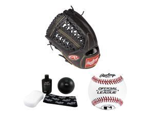 Rawlings RGG1175 11.75-Inch Baseball Mitt (Right Hand Throw) w/ Glove Break-In Kit & Baseball Rawlings RGG1175 11.75-Inch Baseball Mitt (Right Hand Throw) w/ Glove Break-In Kit & Baseball