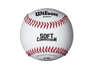 Wilson A1217 Soft Compression Baseball 1 Dozen, White Wilson A1217 Soft Compression Baseball 1 Dozen, White