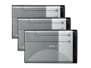 Battery for Nokia BL-5C (3-Pack) Replacement Battery Battery for Nokia BL-5C (3-Pack) Replacement Battery