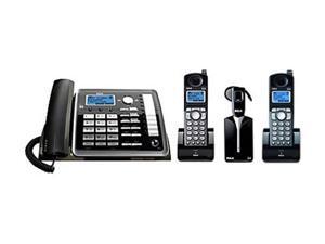 RCA ViSYS 25270RE3 + (1) 25055RE1 RCA 2 Line Corded/Cordless Phone + headset RCA ViSYS 25270RE3 + (1) 25055RE1 RCA 2 Line Corded/Cordless Phone + headset
