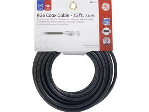 GE/RCA JAS73261B GE 73261 Weatherproof 25-Feet RG6 Video Cable - Black GE/RCA JAS73261B GE 73261 Weatherproof 25-Feet RG6 Video Cable - Black