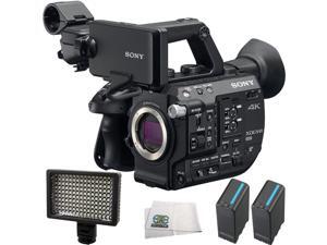 Sony PXW-FS5 XDCAM Super 35 Camera System 4PC Accessory Bundle. Includes 2 Replacement BPU90 Batteries + 160 LED Video Light + Microfiber Cleaning Cloth Sony PXW-FS5 XDCAM Super 35 Camera System 4PC Accessory Bundle. Includes 2 Replacement BPU90 Batteries + 160 LED Video Light + Microfiber Cleaning Cloth