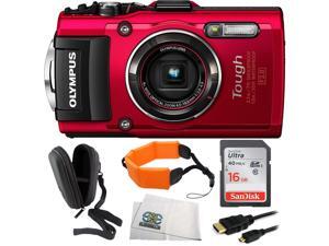 Olympus Stylus TOUGH TG-4 Digital Camera (Red) Bundle Includes SanDisk 16GB Ultra UHS-I SDHC Class 10 Memory Card (SDSDUN-016G-G46) + Floating Strap + Micro HDMI Cable + Point & Shoot Case + Microfibe Olympus Stylus TOUGH TG-4 Digital Camera (Red) Bundle Includes SanDisk 16GB Ultra UHS-I SDHC Class 10 Memory Card (SDSDUN-016G-G46) + Floating Strap + Micro HDMI Cable + Point & Shoot Case + Microfibe