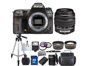 PENTAX K-3 Black 23.35 MP Digital SLR Camera With 18-55mm AL Lens Bundle PENTAX K-3 Black 23.35 MP Digital SLR Camera With 18-55mm AL Lens Bundle