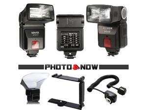 Digital Camera Flash Accessory Kit With Bounce & Swivel + Professional Flash Bracket + Flash Diffuser + Hot Shoe Cord + Cleaning Cloth For: Nikon D3000 / D3100 / D3200 / D3300 Digital Camera Flash Accessory Kit With Bounce & Swivel + Professional Flash Bracket + Flash Diffuser + Hot Shoe Cord + Cleaning Cloth For: Nikon D3000 / D3100 / D3200 / D3300