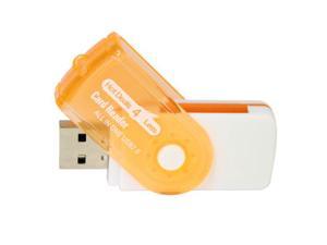 HD4L All in one USB Card Reader for SD SDHC SDXC, Micro SD SDHC and SDXC, M2, MS Memory Stick Pro and Duo. White Orange Swivel Model HD4L-SW2-Allin1-WHT HD4L All in one USB Card Reader for SD SDHC SDXC, Micro SD SDHC and SDXC, M2, MS Memory Stick Pro and Duo. White Orange Swivel Model HD4L-SW2-Allin1-WHT