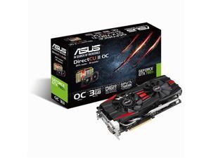 Asus GTX780TI-DC2OC-3GD5 GeForce GTX 780 Ti Graphic Card - 954 MHz Core - 3 GB GDDR5 SDRAM - PCI Express 3.0 - 7000 MHz Memory Clock - SLI - Fan Cooler - DirectX 11.2 - HDMI - DisplayPort - DVI Asus GTX780TI-DC2OC-3GD5 GeForce GTX 780 Ti Graphic Card - 954 MHz Core - 3 GB GDDR5 SDRAM - PCI Express 3.0 - 7000 MHz Memory Clock - SLI - Fan Cooler - DirectX 11.2 - HDMI - DisplayPort - DVI