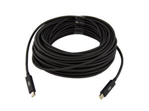 OWC 20M Optical Thunderbolt cable, connect a Thunderbolt-compatible Mac with Thunderbolt-equipped peripherals such as hard drives, displays, video capture devices, Color Black . Model OWCCBLOPTTB20M OWC 20M Optical Thunderbolt cable, connect a Thunderbolt-compatible Mac with Thunderbolt-equipped peripherals such as hard drives, displays, video capture devices, Color Black . Model OWCCBLOPTTB20M