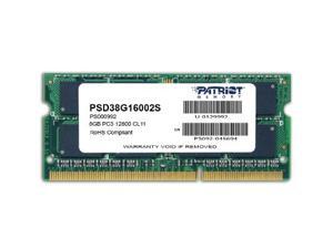 Patriot Memory DDR3 8GB PC3-12800 (1600MHz) SODIMM Model PSD38G16002S Patriot Memory DDR3 8GB PC3-12800 (1600MHz) SODIMM Model PSD38G16002S