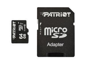 Patriot LX Series 64GB Class 10 Micro SDXC Flash Card With SD Adapter Model PSF64GMCSDXC10 Patriot LX Series 64GB Class 10 Micro SDXC Flash Card With SD Adapter Model PSF64GMCSDXC10