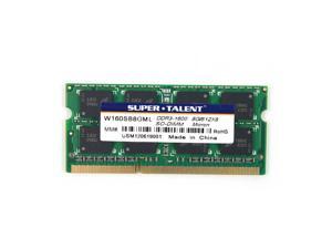 Super Talent 8GB DDR3 PC-12800 1600MHz 204-pin CL11 Micron Chip Notebook Memory Model W160SB8GML Super Talent 8GB DDR3 PC-12800 1600MHz 204-pin CL11 Micron Chip Notebook Memory Model W160SB8GML