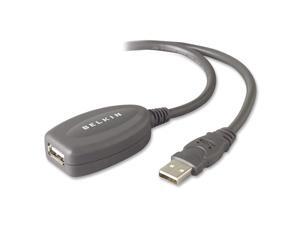 Belkin 16 ft Type A Male/Female USB Extension Cable Gray Model F3U130-16 Belkin 16 ft Type A Male/Female USB Extension Cable Gray Model F3U130-16