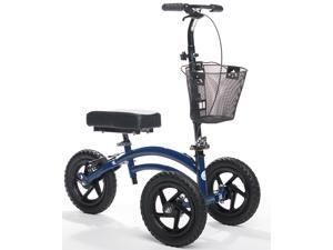 All Terrain KneeRover Steerable Knee Scooter Knee Walker Heavy Duty Crutches Alternative in Blue All Terrain KneeRover Steerable Knee Scooter Knee Walker Heavy Duty Crutches Alternative in Blue