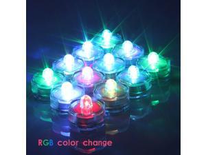 12X LED Submersible Wedding Centerpiece Waterproof Floral Vase Tea Light Candle - RGB Color Change 12X LED Submersible Wedding Centerpiece Waterproof Floral Vase Tea Light Candle - RGB Color Change