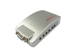 Computer Laptop PC VGA to TV AV, RCA, S-Video, HD15(VGA) Converter Adapter Box Composite - Silver Computer Laptop PC VGA to TV AV, RCA, S-Video, HD15(VGA) Converter Adapter Box Composite - Silver