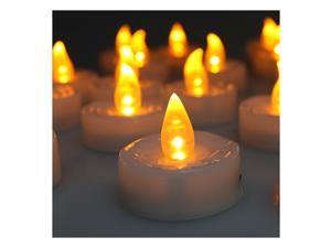 Set Of 100 Flameless & Smokeless Realistic Light LED Candles Tealights Amber Yellow Operated On Batteries Set Of 100 Flameless & Smokeless Realistic Light LED Candles Tealights Amber Yellow Operated On Batteries