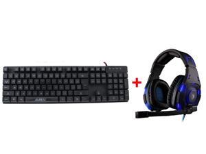 USB Wired Blue/Red/Purple LED Illuminated Backlight Multimedia Gaming Keyboard w/ Over-ear Professional Stereo Headset Headband PC Pro WCG Games Headphones for PC Laptop USB Wired Blue/Red/Purple LED Illuminated Backlight Multimedia Gaming Keyboard w/ Over-ear Professional Stereo Headset Headband PC Pro WCG Games Headphones for PC Laptop