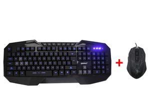 AGPtek LED Illuminated Ergonomic USB Wired Multimedia Blue Backlight Gaming Keyboard with 3500DPI Adjustable 4-Level DPI LED USB Gaming Mouse for Desktop PC Laptop AGPtek LED Illuminated Ergonomic USB Wired Multimedia Blue Backlight Gaming Keyboard with 3500DPI Adjustable 4-Level DPI LED USB Gaming Mouse for Desktop PC Laptop