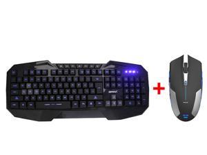 LED Illuminated Ergonomic USB Wired Multimedia Blue Backlit Gaming Keyboard w/ 2.4GHz Blue LED 1800 DPI Wireless Optical Game Mouse Mice for Desktops PC Laptop LED Illuminated Ergonomic USB Wired Multimedia Blue Backlit Gaming Keyboard w/ 2.4GHz Blue LED 1800 DPI Wireless Optical Game Mouse Mice for Desktops PC Laptop