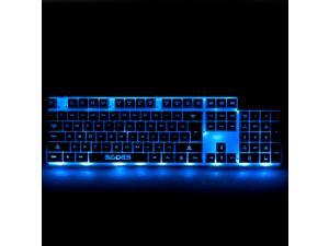 SADES Red Blue Purple 3 Colors LED Backlight USB Gaming Keyboard, 104 Keys (White) SADES Red Blue Purple 3 Colors LED Backlight USB Gaming Keyboard, 104 Keys (White)