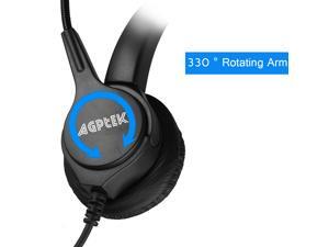 Agptek 2.5mm Headset for Desk Phones, 6FT Hands-Free Noise Cancelling Monaural Headset Headphones with Mic, Microphone, Comfort Fit Headband for Most Cordless Phones Agptek 2.5mm Headset for Desk Phones, 6FT Hands-Free Noise Cancelling Monaural Headset Headphones with Mic, Microphone, Comfort Fit Headband for Most Cordless Phones