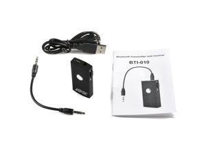 AGPtek Bluetooth Transmitter and Receiver, 2-In-1 Wireless Bluetooth Audio Music Streaming Switchable Transmitter and Receiver With 3.5mm Stereo Output -BLACK AGPtek Bluetooth Transmitter and Receiver, 2-In-1 Wireless Bluetooth Audio Music Streaming Switchable Transmitter and Receiver With 3.5mm Stereo Output -BLACK