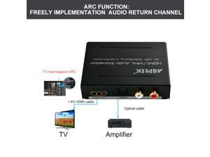 HDMI /MHL Audio (SPDIF+R/L) Extractor Support Ultra HD
4K x 2K /ARC / TOSLINK Optical Audio Output + RCA L/R Audio Converter HDMI /MHL Audio (SPDIF+R/L) Extractor Support Ultra HD
4K x 2K /ARC / TOSLINK Optical Audio Output + RCA L/R Audio Converter