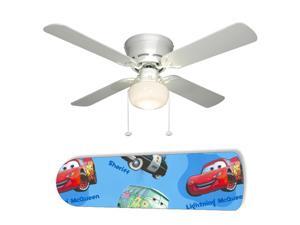 Mater and Lightening McQueen Cars 42" Ceiling Fan with Lamp Mater and Lightening McQueen Cars 42" Ceiling Fan with Lamp