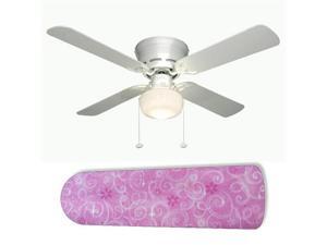 Pink Sparkle Princess 42" Ceiling Fan with Lamp Pink Sparkle Princess 42" Ceiling Fan with Lamp