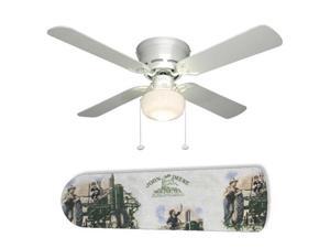 Old Fashion John Deere 42" Ceiling Fan with Lamp Old Fashion John Deere 42" Ceiling Fan with Lamp