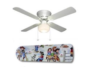 Rodeo Kids Cowgirl 42" Ceiling Fan with Lamp Rodeo Kids Cowgirl 42" Ceiling Fan with Lamp