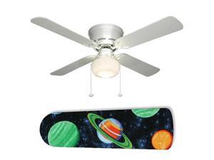 Planets Stars Outer Space 42" Ceiling Fan with Lamp Planets Stars Outer Space 42" Ceiling Fan with Lamp