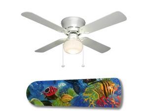 Tropical Fish Coral Reef 42" Ceiling Fan with Lamp Tropical Fish Coral Reef 42" Ceiling Fan with Lamp