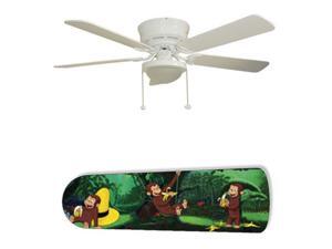 Curious George Monkey Play 52" Ceiling Fan with Lamp Curious George Monkey Play 52" Ceiling Fan with Lamp