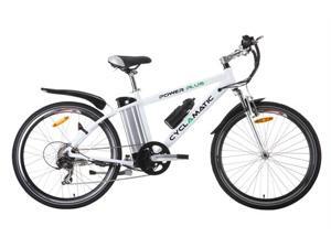 Cyclamatic Power Plus Mountain Electric Bike with Lithium-Ion Battery - White Cyclamatic Power Plus Mountain Electric Bike with Lithium-Ion Battery - White