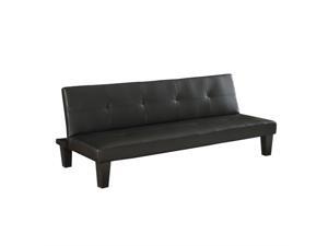 Homegear Modern Faux Leather Sofa /Couch Bed - Black Homegear Modern Faux Leather Sofa /Couch Bed - Black