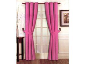 Stylish Solid Pink Micro Suede Window Curtain Set Grommet Top (2 panels - 40" x 84") Stylish Solid Pink Micro Suede Window Curtain Set Grommet Top (2 panels - 40" x 84")