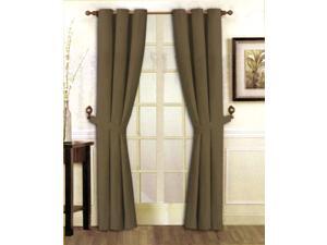 Stylish Solid Brown Micro Suede Window Curtain Set Grommet Top (2 panels - 40" x 84") Stylish Solid Brown Micro Suede Window Curtain Set Grommet Top (2 panels - 40" x 84")