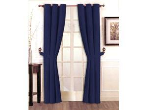 Stylish Solid Navy Micro Suede Window Curtain Set Grommet Top (2 panels - 40" x 84") Stylish Solid Navy Micro Suede Window Curtain Set Grommet Top (2 panels - 40" x 84")