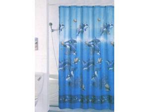 New Deep Sea Whales Turtles Fabric Shower Curtain Liner Set Blue New Deep Sea Whales Turtles Fabric Shower Curtain Liner Set Blue