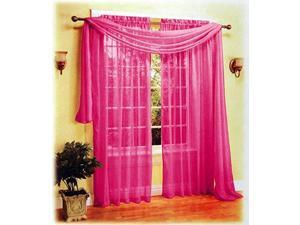 New Sexy Beautiful Sheer Voile Window Scarf Hot Pink New Sexy Beautiful Sheer Voile Window Scarf Hot Pink
